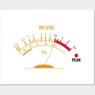 Volume VU Meter Vintage Audio Engineer Recording Studio Gear Head Posters and Art